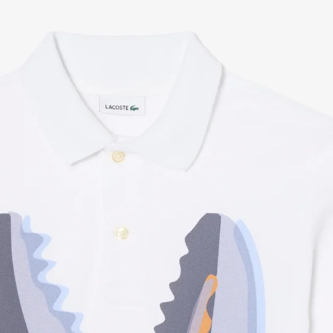 Bedrucktes Baumwoll-Poloshirt Bedrucktes Baumwoll-Poloshirt
