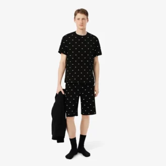Bedrucktes Baumwoll-Pyjama-Set für Herren