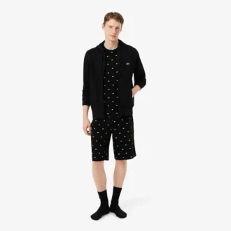 Bedrucktes Baumwoll-Pyjama-Set für Herren