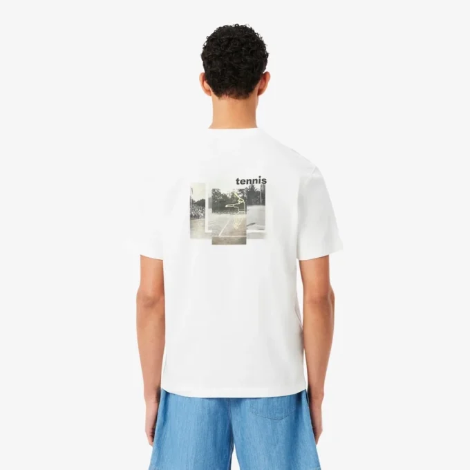 Bedrucktes Baumwoll-T-Shirt Bedrucktes Baumwoll-T-Shirt