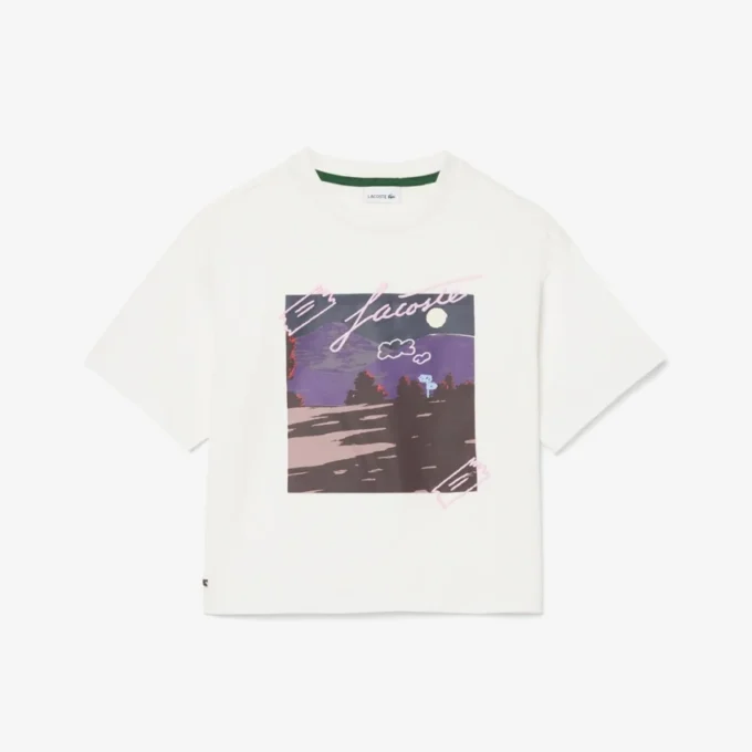 Bedrucktes Baumwoll-T-Shirt für Mädchen Bedrucktes Baumwoll-T-Shirt für Mädchen