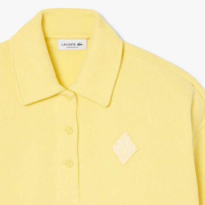 Übergroßes geripptes Polo-Sweatshirt Übergroßes geripptes Polo-Sweatshirt