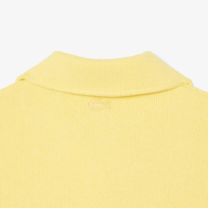 Übergroßes geripptes Polo-Sweatshirt Übergroßes geripptes Polo-Sweatshirt