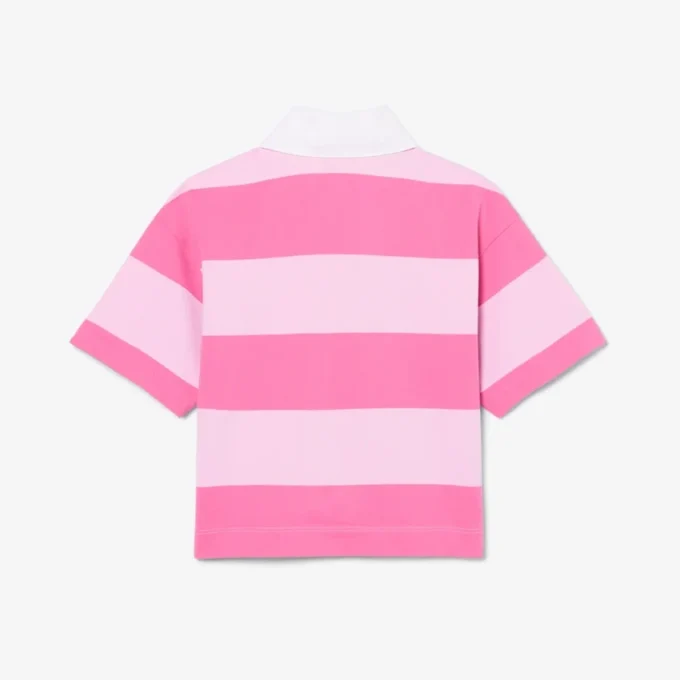 Übergroßes gestreiftes Rugby-Poloshirt aus Baumwolle Übergroßes gestreiftes Rugby-Poloshirt aus Baumwolle