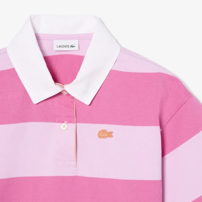 Übergroßes gestreiftes Rugby-Poloshirt aus Baumwolle Übergroßes gestreiftes Rugby-Poloshirt aus Baumwolle