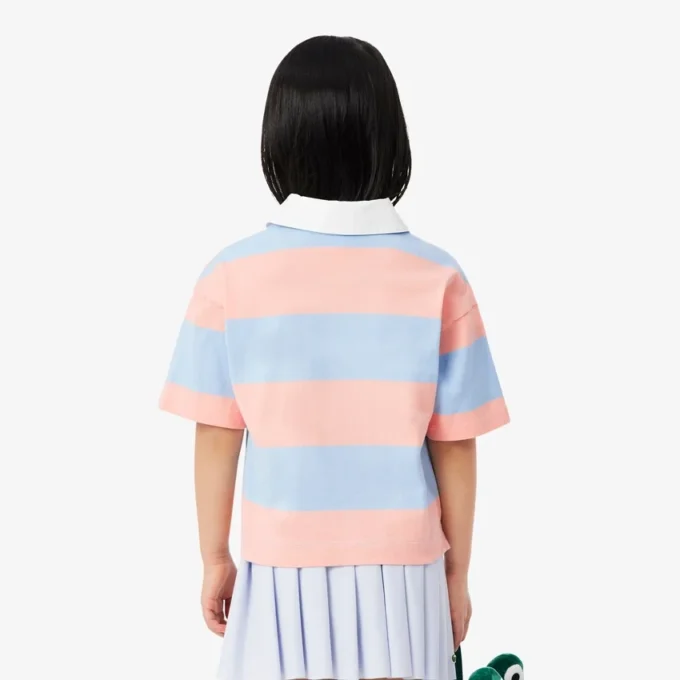 Übergroßes gestreiftes Rugby-Poloshirt aus Baumwolle Übergroßes gestreiftes Rugby-Poloshirt aus Baumwolle