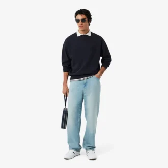 Besticktes Fleece-Sweatshirt