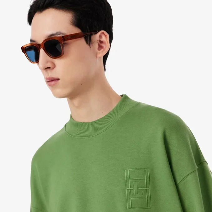 Besticktes Fleece-Sweatshirt Besticktes Fleece-Sweatshirt