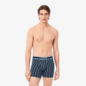 Boxershorts aus Stretch-Baumwolle mit Monogramm für Herren Boxershorts aus Stretch-Baumwolle mit Monogramm für Herren