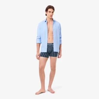 Boxershorts aus Stretch-Baumwolle mit Monogramm für Herren Boxershorts aus Stretch-Baumwolle mit Monogramm für Herren