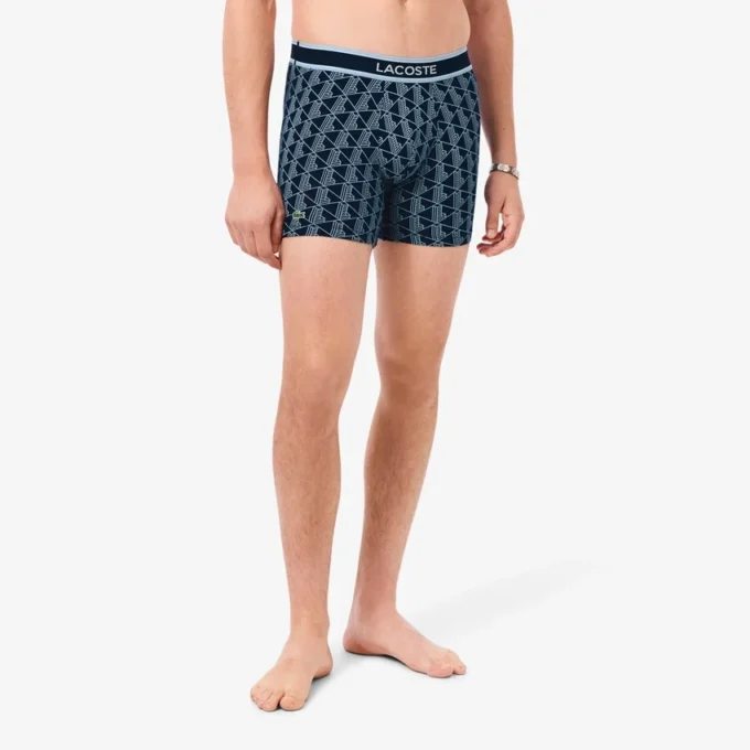 Boxershorts aus Stretch-Baumwolle mit Monogramm für Herren Boxershorts aus Stretch-Baumwolle mit Monogramm für Herren