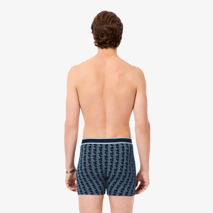 Boxershorts aus Stretch-Baumwolle mit Monogramm für Herren Boxershorts aus Stretch-Baumwolle mit Monogramm für Herren