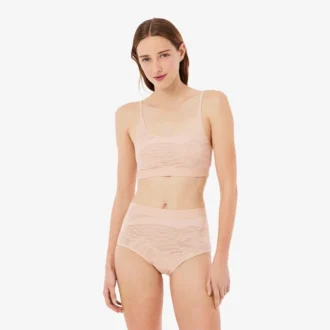 Bralette aus Mesh mit Krokodil-Akzent