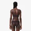 Bralette aus Mesh mit Krokodil-Akzent Bralette aus Mesh mit Krokodil-Akzent