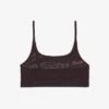 Bralette aus Mesh mit Krokodil-Akzent Bralette aus Mesh mit Krokodil-Akzent