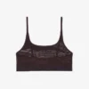 Bralette aus Mesh mit Krokodil-Akzent Bralette aus Mesh mit Krokodil-Akzent