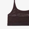 Bralette aus Mesh mit Krokodil-Akzent Bralette aus Mesh mit Krokodil-Akzent