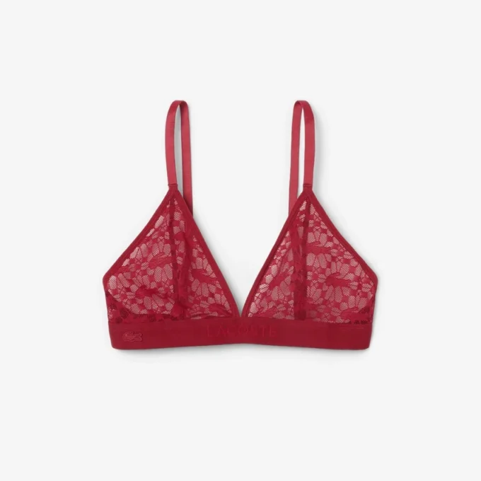 Bralette mit Logo-Spitzen-Dreieck Bralette mit Logo-Spitzen-Dreieck