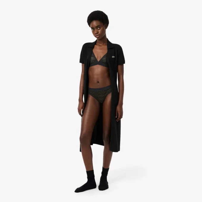 Bralette mit Logo-Spitzen-Dreieck Bralette mit Logo-Spitzen-Dreieck