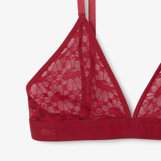 Bralette mit Logo-Spitzen-Dreieck Bralette mit Logo-Spitzen-Dreieck