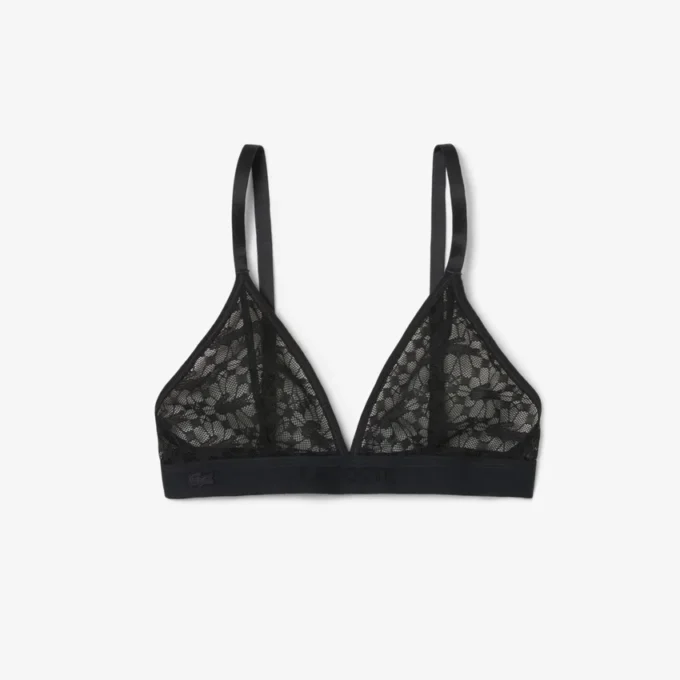 Bralette mit Logo-Spitzen-Dreieck Bralette mit Logo-Spitzen-Dreieck