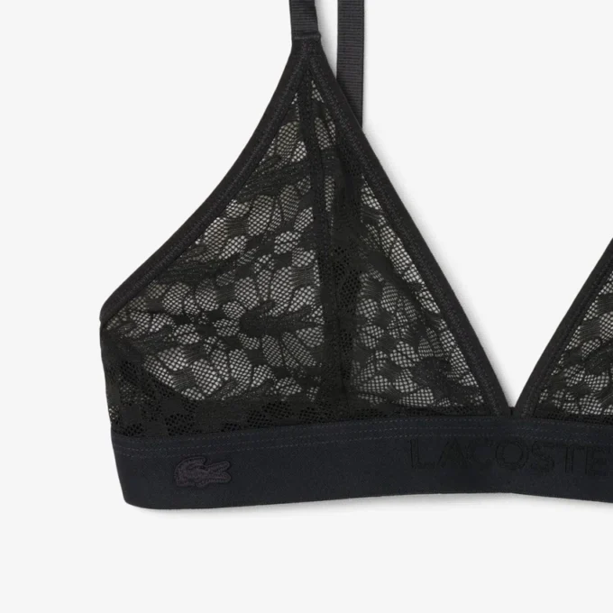 Bralette mit Logo-Spitzen-Dreieck Bralette mit Logo-Spitzen-Dreieck