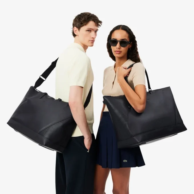 Club Lacoste Wochenendtasche aus genarbtem Leder Club Lacoste Wochenendtasche aus genarbtem Leder