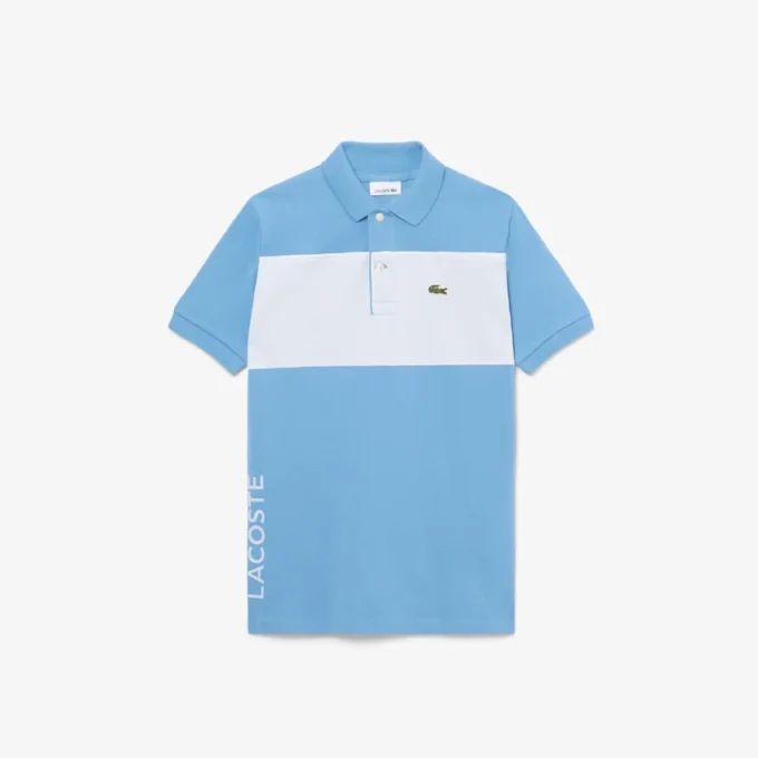 Colorblock-Poloshirt im Petit-Piqué-Stil Colorblock-Poloshirt im Petit-Piqué-Stil