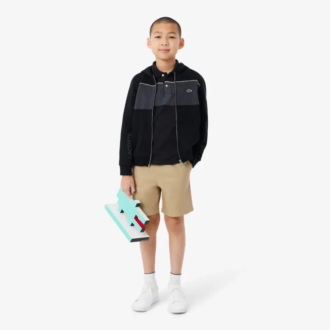 Colorblock-Poloshirt im Petit-Piqué-Stil Colorblock-Poloshirt im Petit-Piqué-Stil
