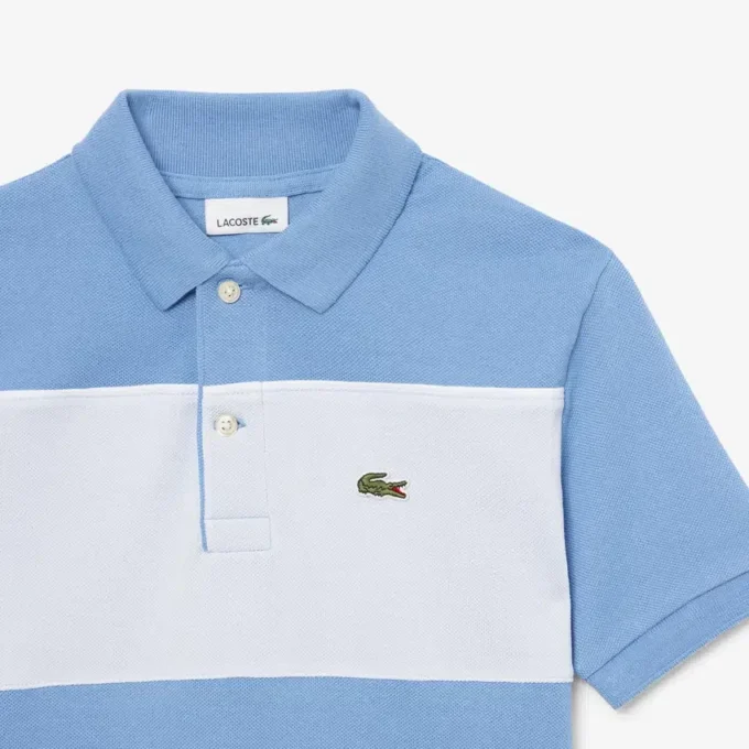 Colorblock-Poloshirt im Petit-Piqué-Stil Colorblock-Poloshirt im Petit-Piqué-Stil