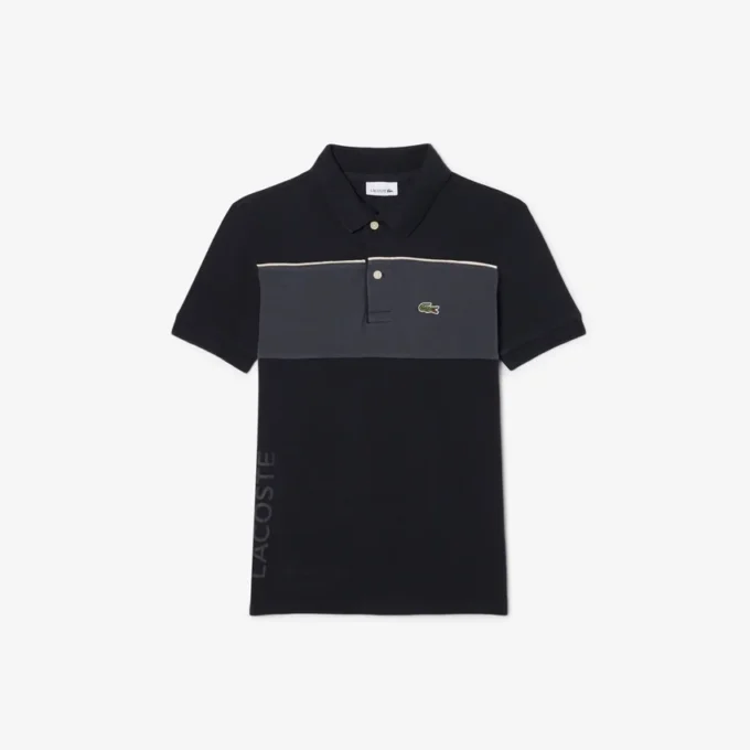 Colorblock-Poloshirt im Petit-Piqué-Stil Colorblock-Poloshirt im Petit-Piqué-Stil