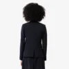 Damen-Blazer aus Wolle mit gesticktem Logo und schmaler Passform Damen-Blazer aus Wolle mit gesticktem Logo und schmaler Passform