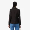 Damen-Blazer aus Wolle mit gesticktem Logo und schmaler Passform Damen-Blazer aus Wolle mit gesticktem Logo und schmaler Passform