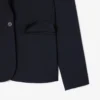Damen-Blazer aus Wolle mit gesticktem Logo und schmaler Passform Damen-Blazer aus Wolle mit gesticktem Logo und schmaler Passform