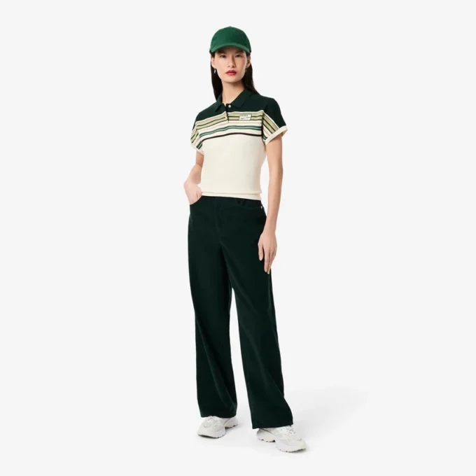 Damen-Cordhose mit weitem Bein Damen-Cordhose mit weitem Bein