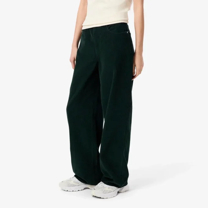Damen-Cordhose mit weitem Bein Damen-Cordhose mit weitem Bein