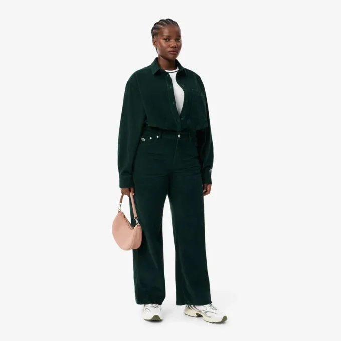 Damen-Cordhose mit weitem Bein Damen-Cordhose mit weitem Bein