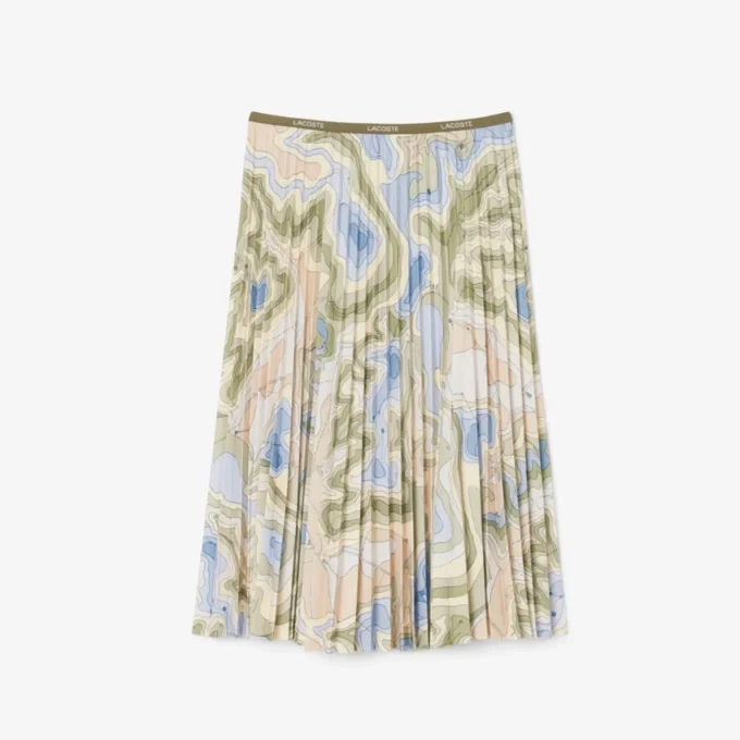 Damen-Faltenrock mit Topography-Print Damen-Faltenrock mit Topography-Print