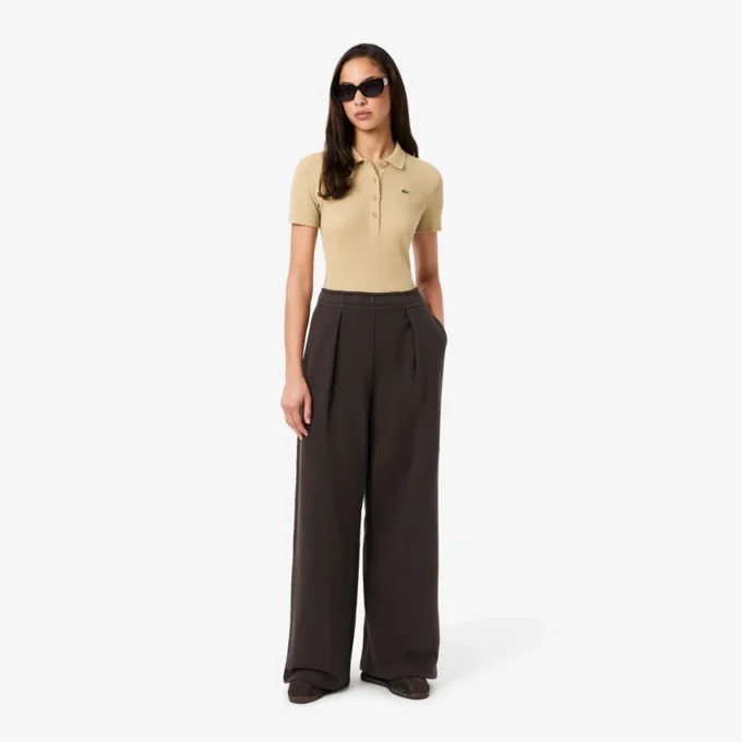 Damen-Fleece-Jogginghose mit weitem Bein Damen-Fleece-Jogginghose mit weitem Bein