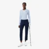 Damen-Golf-Pullover mit Stretch-Poloshirt-Kragen Damen-Golf-Pullover mit Stretch-Poloshirt-Kragen