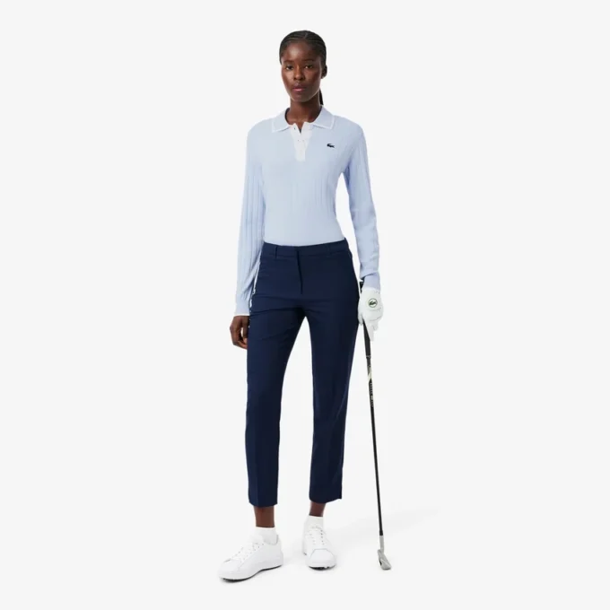 Damen-Golf-Pullover mit Stretch-Poloshirt-Kragen Damen-Golf-Pullover mit Stretch-Poloshirt-Kragen