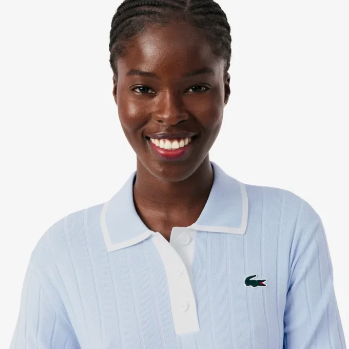 Damen-Golf-Pullover mit Stretch-Poloshirt-Kragen Damen-Golf-Pullover mit Stretch-Poloshirt-Kragen