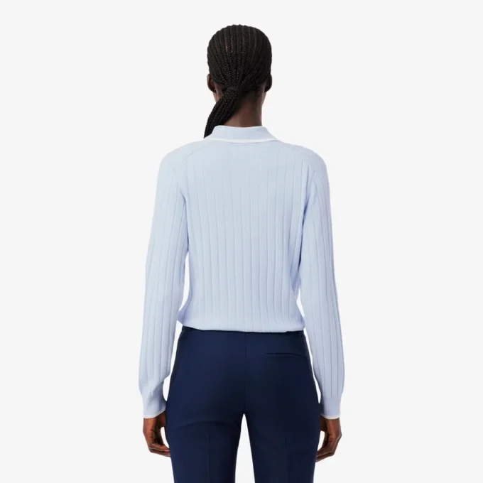 Damen-Golf-Pullover mit Stretch-Poloshirt-Kragen Damen-Golf-Pullover mit Stretch-Poloshirt-Kragen
