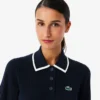 Damen-Golfpullover mit Polokragen und kurzen Ärmeln Damen-Golfpullover mit Polokragen und kurzen Ärmeln