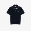 Damen-Golfpullover mit Polokragen und kurzen Ärmeln Damen-Golfpullover mit Polokragen und kurzen Ärmeln