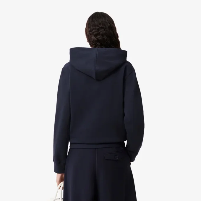 Damen-Hoodie mit lockerer Passform aus Piqué Damen-Hoodie mit lockerer Passform aus Piqué