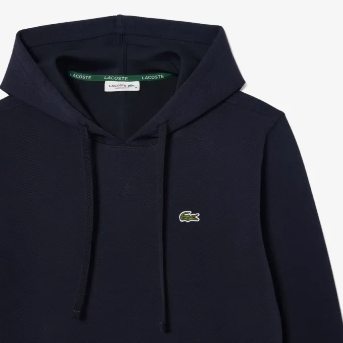 Damen-Hoodie mit lockerer Passform aus Piqué Damen-Hoodie mit lockerer Passform aus Piqué