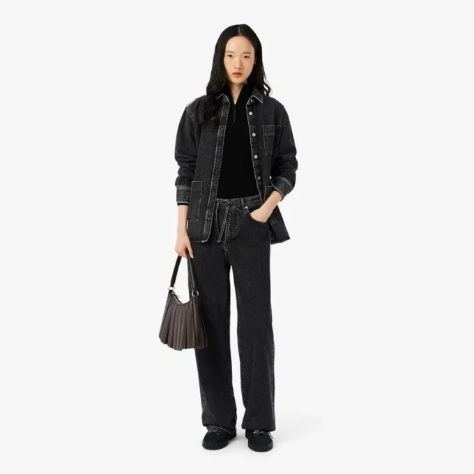 Damen-Jeans mit weitem Bein Damen-Jeans mit weitem Bein
