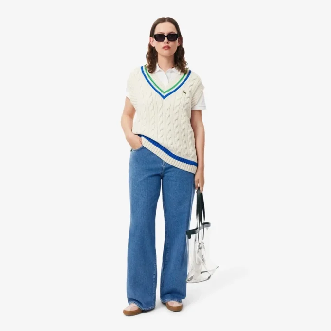 Damen-Jeans mit weitem Bein Damen-Jeans mit weitem Bein