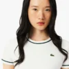 Damen-Jersey-T-Shirt mit Kontrastbesatz Damen-Jersey-T-Shirt mit Kontrastbesatz